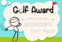 Golf Certificate Template: A Customizable Document For Recognizing Achievement