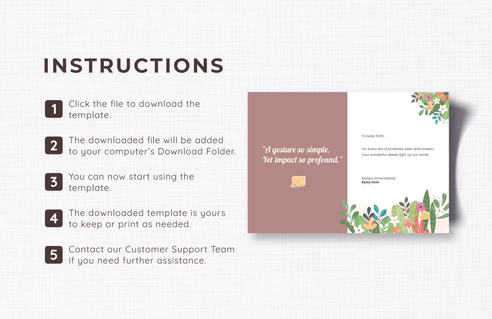 Half Fold Greeting Card Template in Word - Download  Template