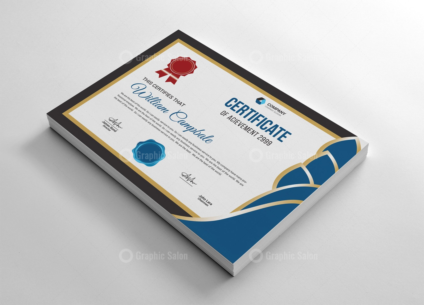 High Resolution Certificate Template - Graphic Templates