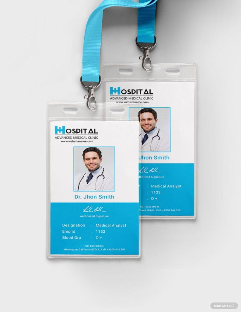 Hospital Identity Card Template in Illustrator, PSD - Download