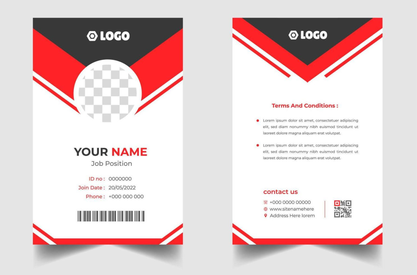 Id Card Template Vector Art, Icons, and Graphics for Free Download