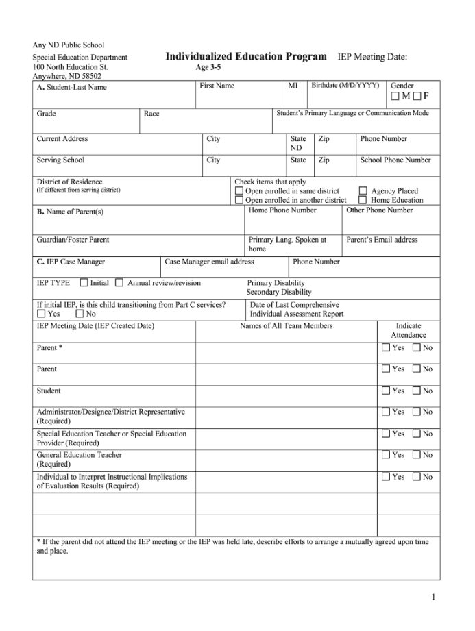 Iep Template - Fill Online, Printable, Fillable, Blank  pdfFiller