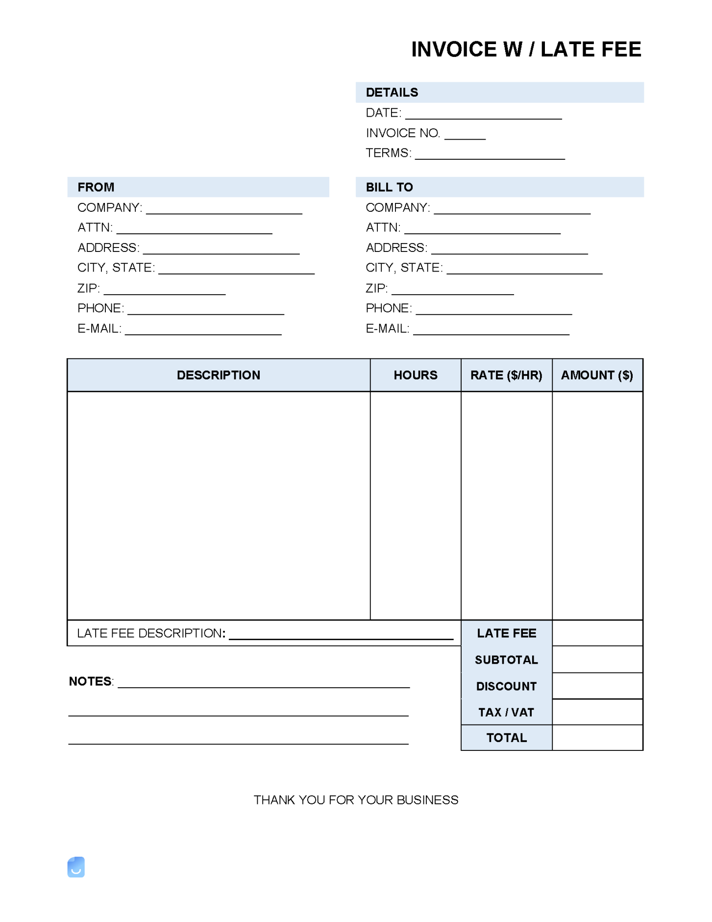 Interest Invoice Template - Professional Sample Templates Ideas