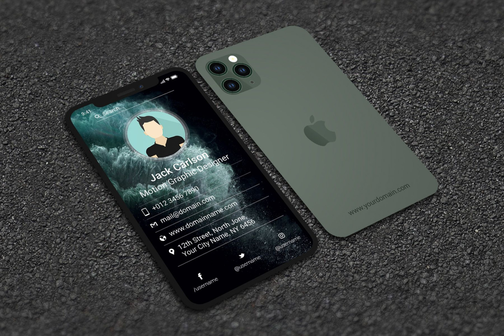 iPhone  style business card