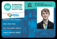 Template For International Student Identity Card (ISIC)