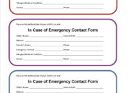 Emergency Contact Wallet Card Template