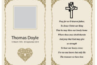 Elegant Memorial Card Templates For Funeral Services