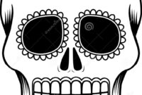 A Blank Sugar Skull Template For Creative Expression