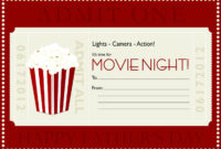 Movie Gift Certificate Template: A Formal Design For Cinematic Gifting