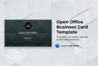 OpenOffice Business Card Template: A Professional And Customizable Design