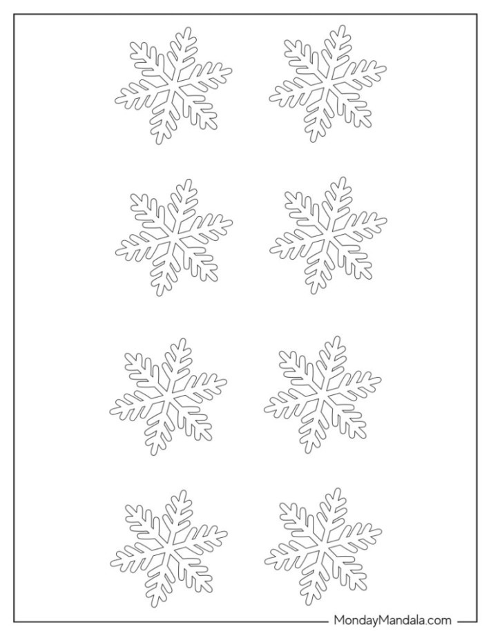 Paper Snowflake Templates (Free PDF Printables)