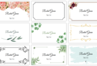 Elegant Place Cards: 6 Per Sheet Template