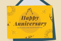 Anniversary Card Template: A Formal Expression Of Congratulatory Sentiments