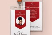 Employee Identification Card Template For Microsoft Word