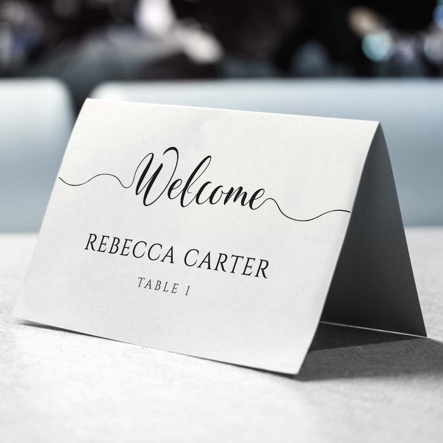 Printable Folded Place Card Template - Editable Name Cards