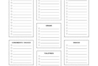 Grocery Shopping List Template