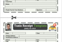 Blank Taxi Receipt Template For Professional Use