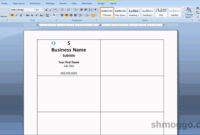 Crafting Professional Business Cards In Word 2013: A Guide