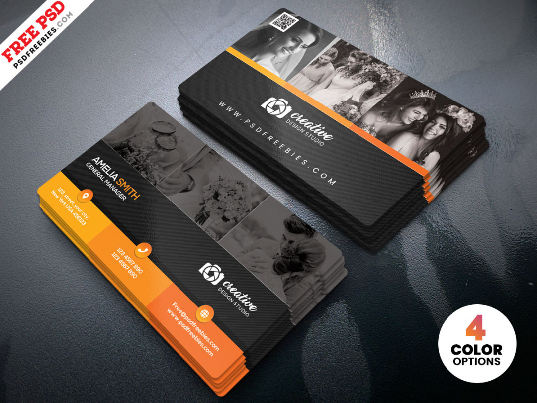 Professional Photographer Business Card Design PSD  PSDFreebies