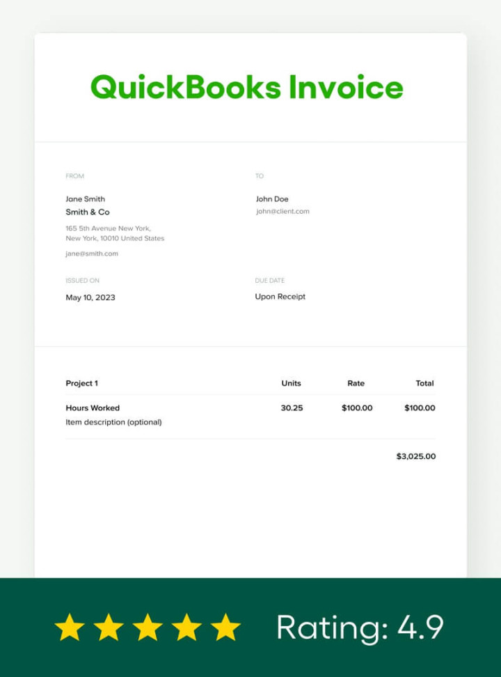 QuickBooks Invoice Template (FREE -  Updated) - Bonsai