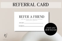 Professional Referral Card Template