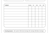 Blank Report Card Template: A Standardized Framework For Academic Assessment