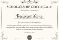 Scholarship Achievement Certificate