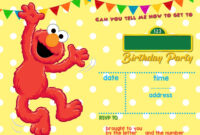 Elmo Birthday Card Template: A Festive Design For Young Children