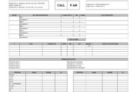 Blank Call Sheet Template For Film Production