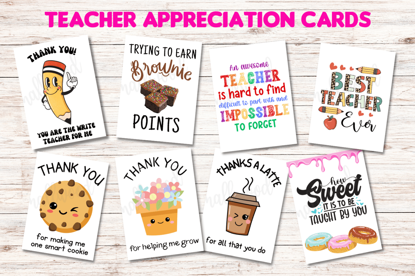 THE BEST Teacher Thank You Cards ( Free Printables) - Cassie