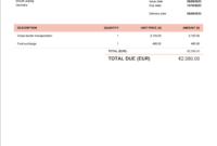 Trucking Company Invoice Template