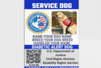 Service Dog Certification Template: A Formal Document