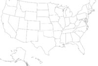 Blank United States Map Template For Educational And Professional Purposes