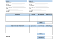 Veterinary Services Invoice Template