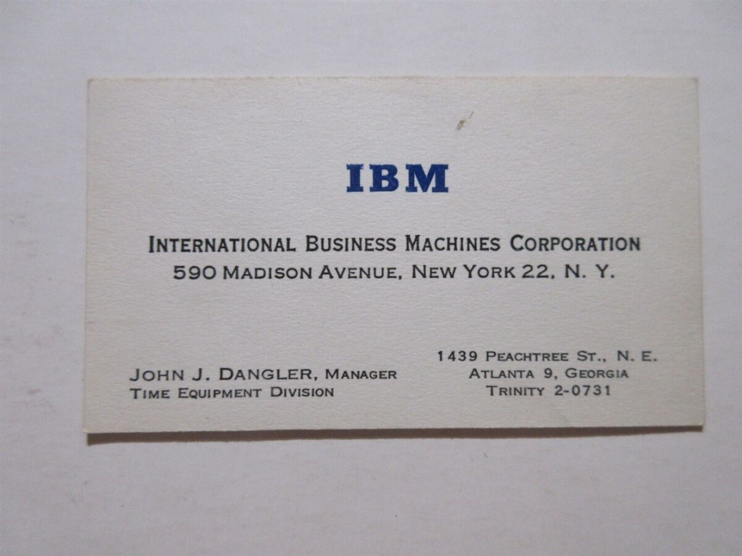 Vintage Business card - IBM  Madison Ave New York City  eBay