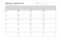 A Comparative Analysis Of Blank Sort Templates In The Words Their Way Program