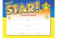 Star Award Certificate Template: A Formal Recognition Of Excellence