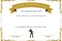 Choir Membership Certificate Template