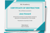 Free Certificate Of Destruction Template: A Formal Document For Proper Asset Disposal