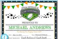 Rugby League Certificate Template: A Formal Design Guide