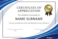 Comprehensive Free Certificate Of Appreciation Templates For Formal Recognition