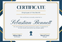 Employee Of The Month Certificate Template