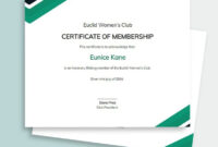 Lifetime Membership Certificate Template