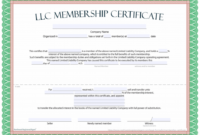 LLC Membership Certificate Template: A Comprehensive Guide