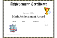 Mathematics Proficiency Certificate Template