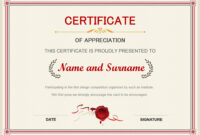 Certificate Of Appreciation Template: A Formal Guide